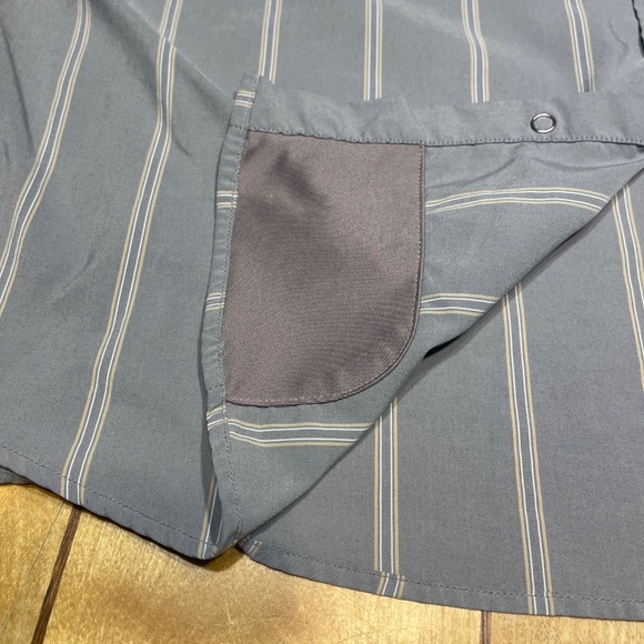 Howler Brothers Shirt 2XL Gray H Bar B Snap Button Short Sleeve Cowboy Western - Picture 12 of 16